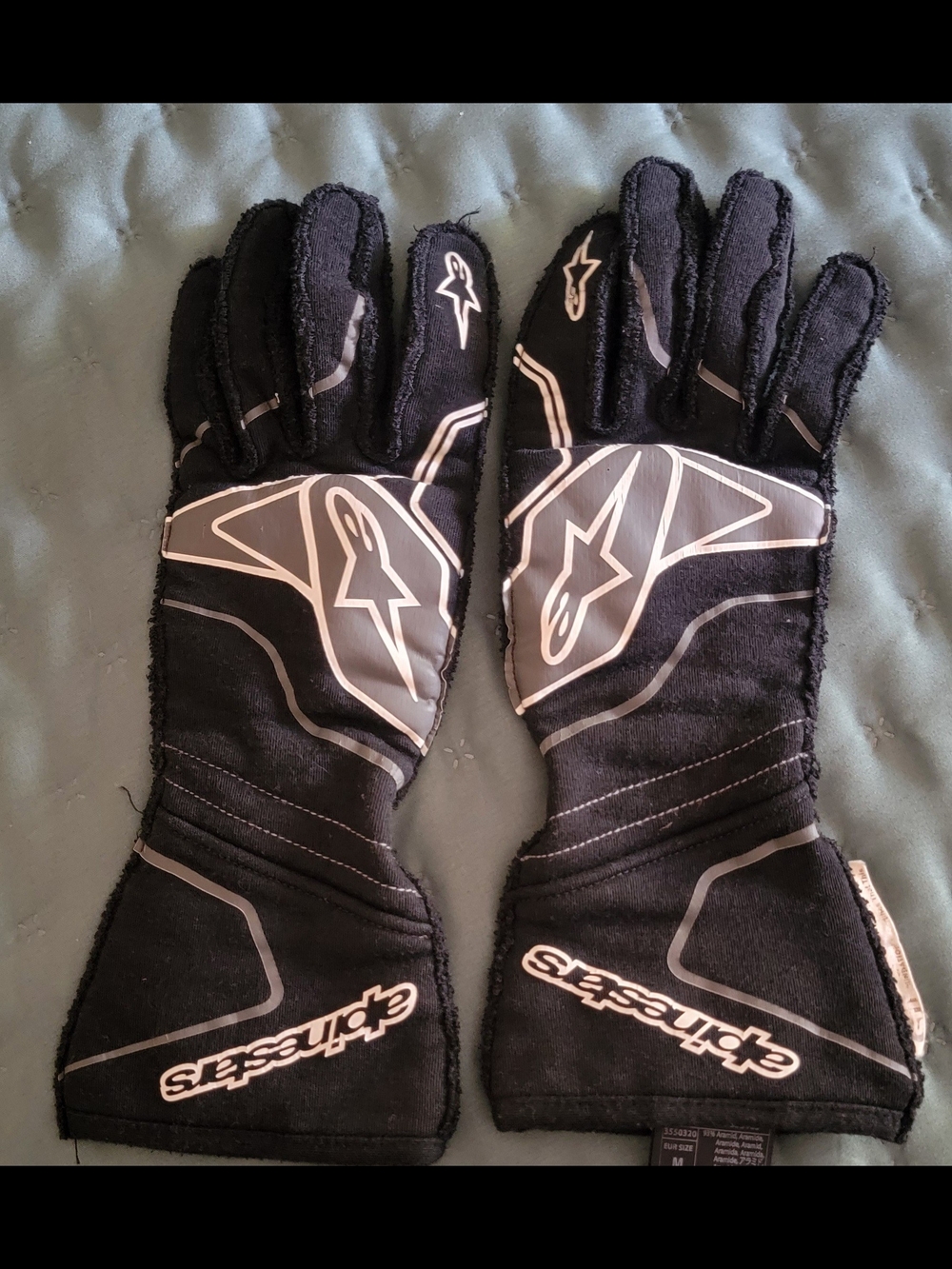 Alpinestars Tech 1 ZX V2 Black/Anthracite Racing Gloves - M
